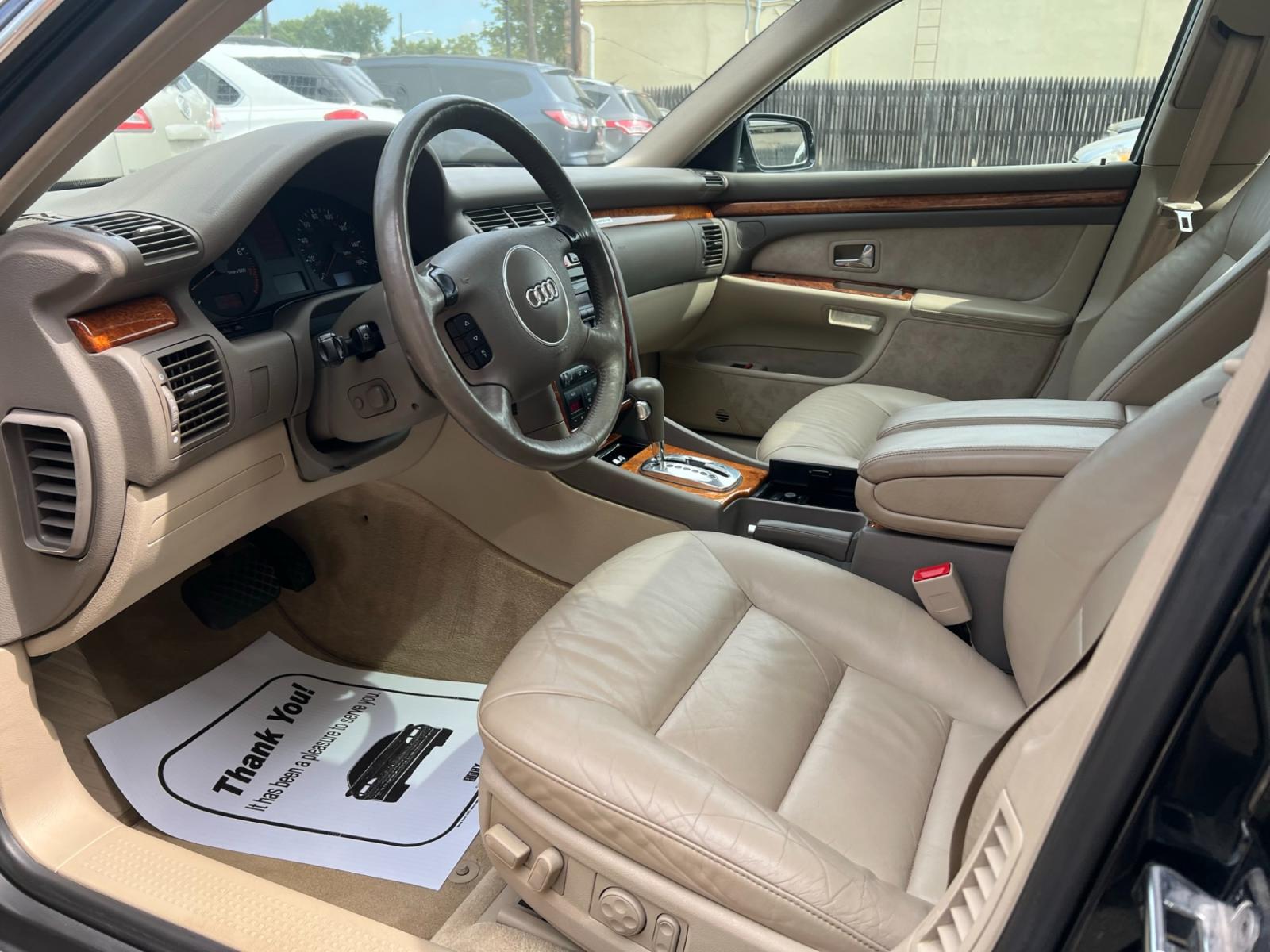 2001 BLACK /Beige leather Audi A8 (WAUML54DX1N) , located at 1018 Brunswick Ave, Trenton, NJ, 08638, (609) 989-0900, 40.240086, -74.748085 - This is a very special vehicle! 1 owner that has been kept in the garage since brand new!! Fully serviced throughout the years and is still like Brand New with no dings, dents or scratches! A truly must see to appreciate as the original price of this car was over $70,000!! Please call Anthony to set - Photo #13